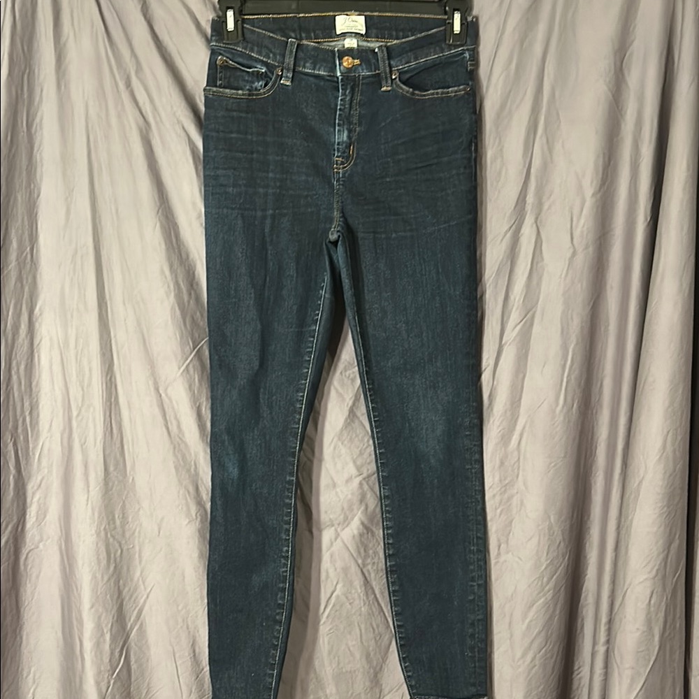 J. Crew Blue Lookout Skinny Jeans High-Waisted Classic
